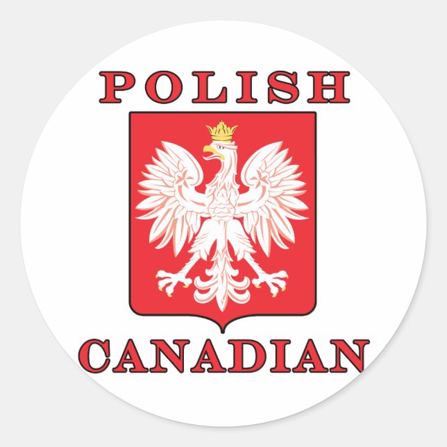 Polnischer Adlerschild Runder Aufkleber (Vorderseite)