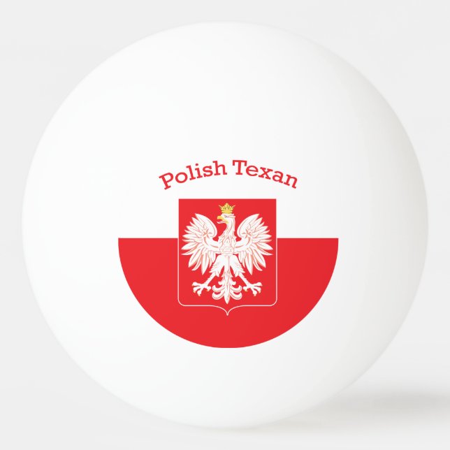 Polnischer Adlerschild Tischtennisball (Vorderseite)