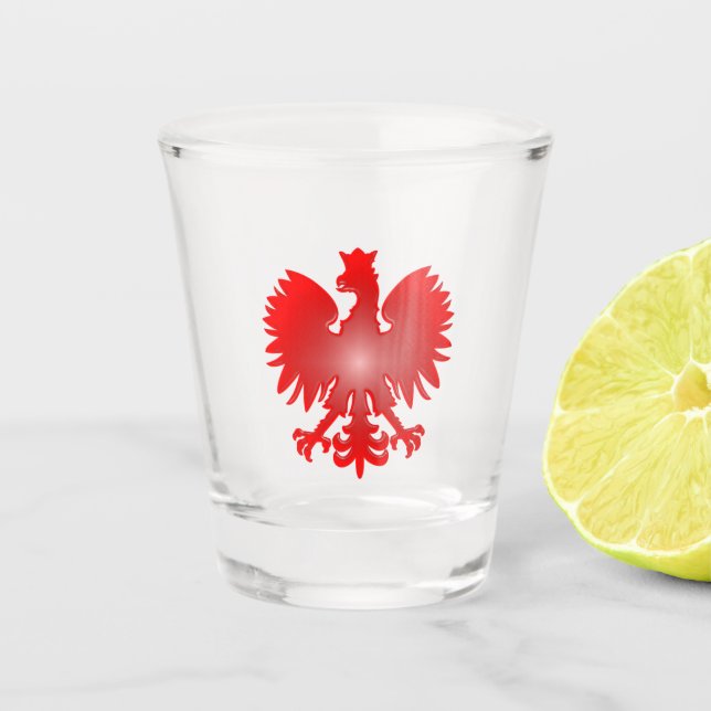 Polnischer Adlerschuss Schnapsglas (Vorderseite)
