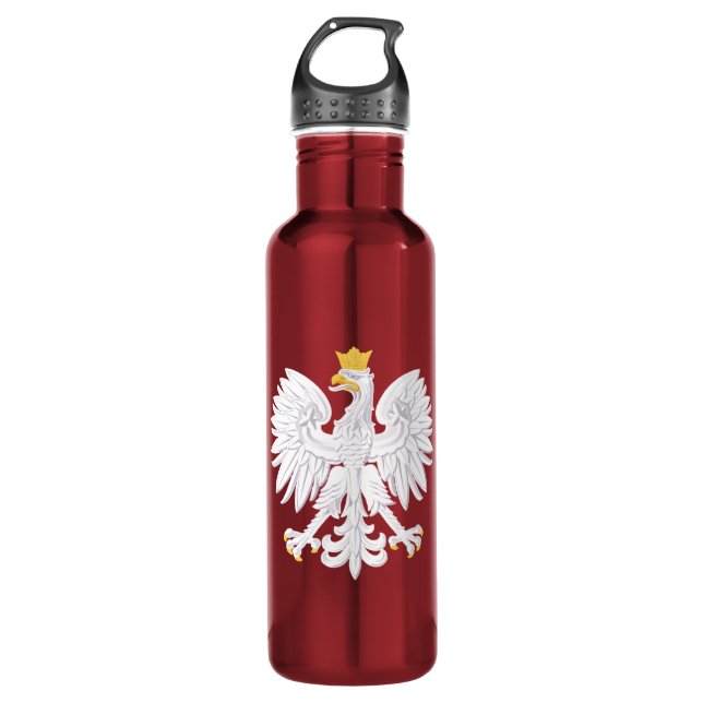 Polnischer Adlerwasserflasche Edelstahlflasche (Vorderseite)
