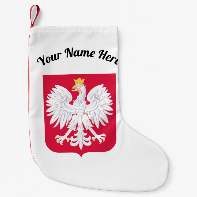 Polnischer Adlerweihnachtsfest Strumpf Kleiner Weihnachtsstrumpf (Vorderseite)