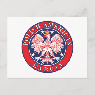 Polnischer Amerikaner Babcia Postkarte