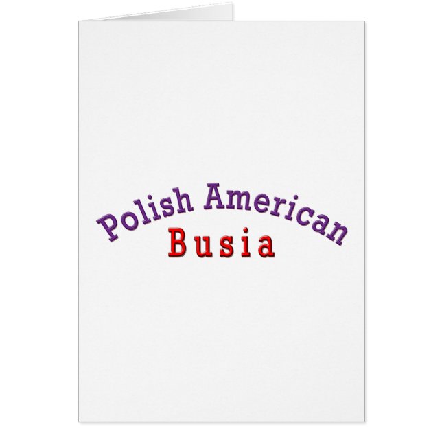 Polnischer Amerikaner Busia (Vorne)
