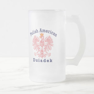 Polnischer Amerikaner Dziadek Mattglas Bierglas