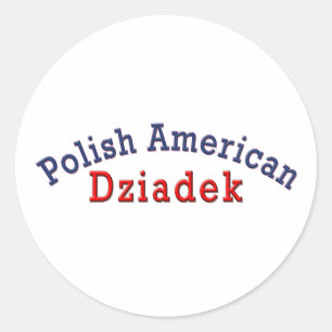 Polnischer Amerikaner Dziadek Runder Aufkleber