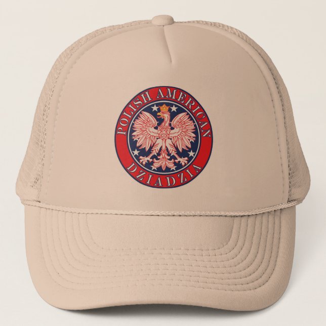 Polnischer Amerikaner Dziadzia Truckerkappe (Vorderseite)