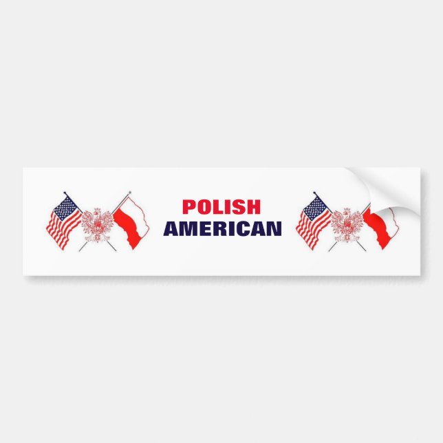 POLNISCHER AMERIKANISCHER AUTOAUFKLEBER (Vorne)