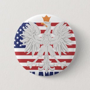 Polnischer amerikanischer Knopf Button