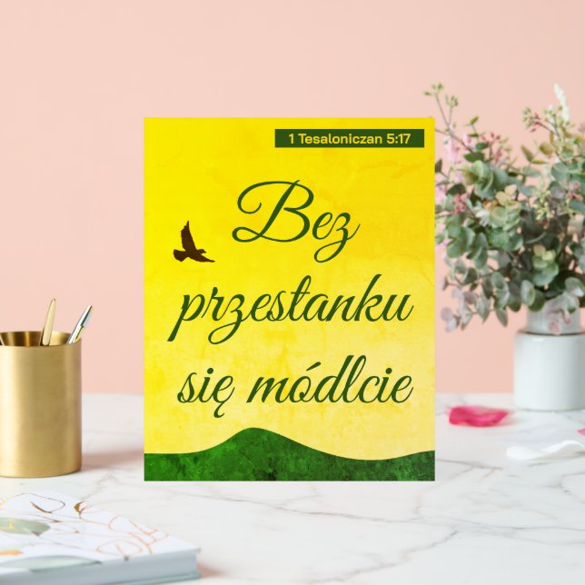 Polnischer Bibelverse | Werset Biblijny | Polen Acrylschild (Hochzeit)