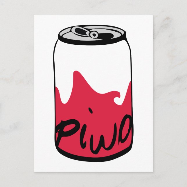Polnischer Bier (Piwo) Postkarte (Vorderseite)