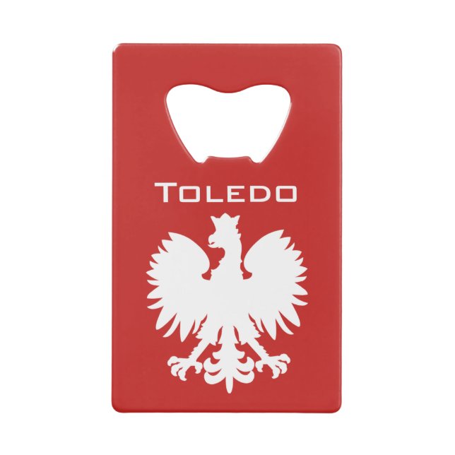 Polnischer Eagle Flaschen-Öffner Toledos Kreditkarten Flaschenöffner (Vorderseite)