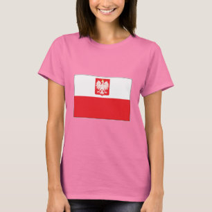 Polnischer Falke-Flaggen-Damen-T - Shirt