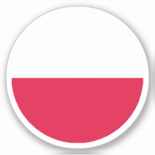 Polnischer Flaggenrundkleber Aufkleber