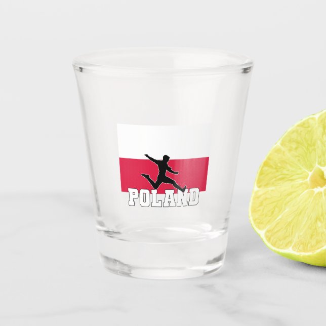 Polnischer Fußballnationalmannschaft Shootglas Schnapsglas (Vorderseite)