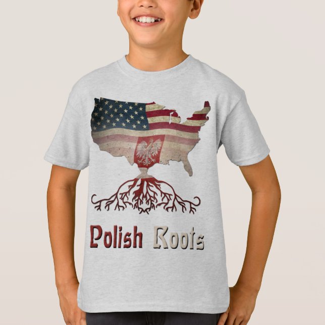 Polnischer Herkunft Roots T - Shirt (Vorderseite)