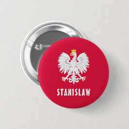 Polnischer Individuelle Name Roter Adler Polska Button
