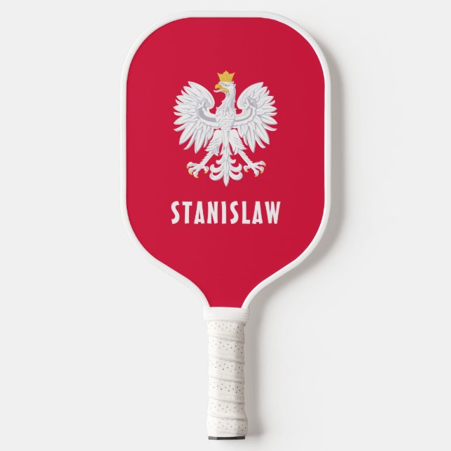 Polnischer Individuelle Name Roter Adler Polska Pickleball Schläger (Vorderseite)