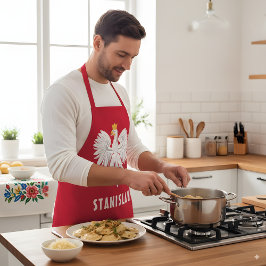 Polnischer Individuelle Name Roter Adler Polska Schürze