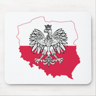 Polnischer Kartenflagge Mousepad