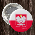 Polnischer Knopf, patriotische polnische Flaggenmo Button<br><div class="desc">Buttons: Polen,  Emblem & Polnische Flagge - Liebe meines Landes,  Reise,  Urlaub,  Nationalpatrioten / Sportfans</div>