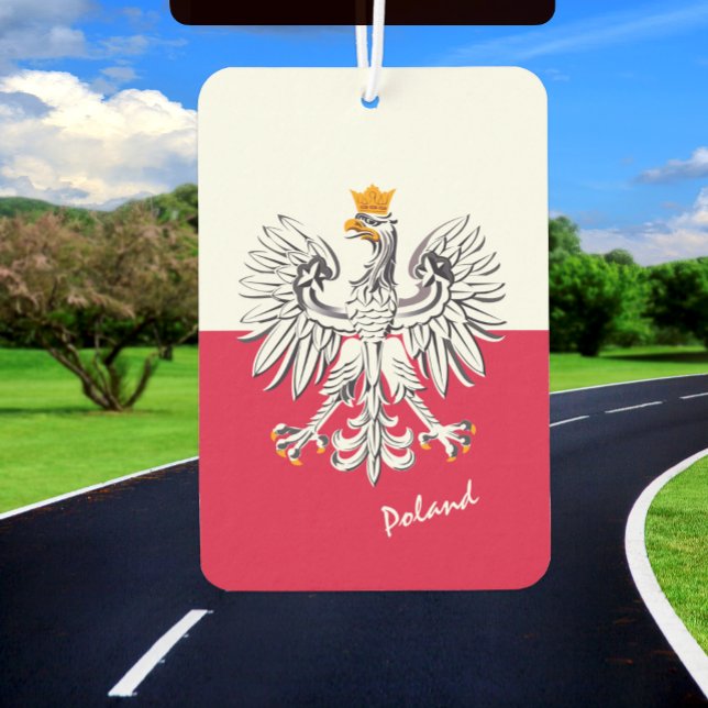 Polnischer Luftkühler, patriotische, polnische Fla Autolufterfrischer (Von Creator hochgeladen)