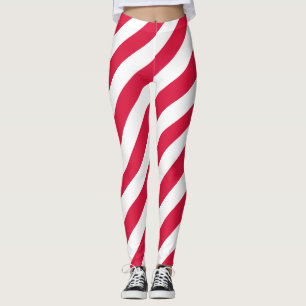 Polnischer Nationalfarben für Flaggen diagonal ges Leggings