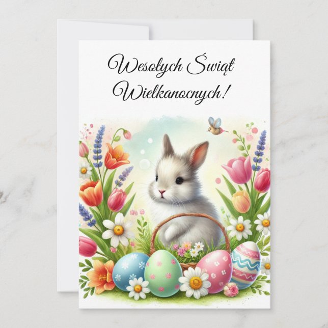 Polnischer Ostergruß Wesolych Swiat Einladung (Vorderseite)