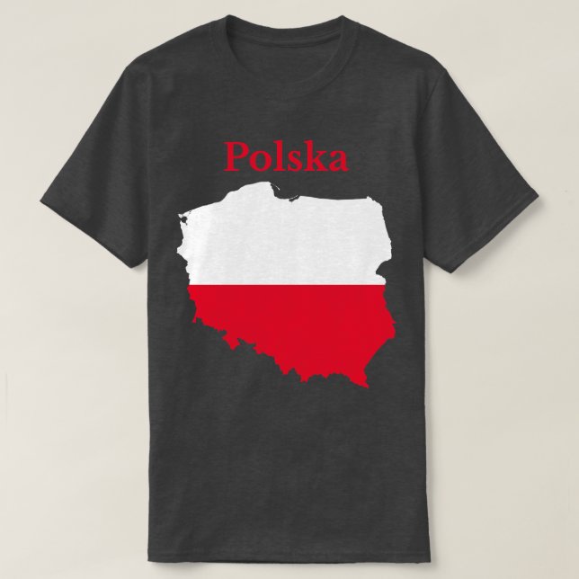 Polnischer Plan Flag Design T-Shirt (Design vorne)
