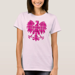 Polnischer rosa karierter Adler T-Shirt