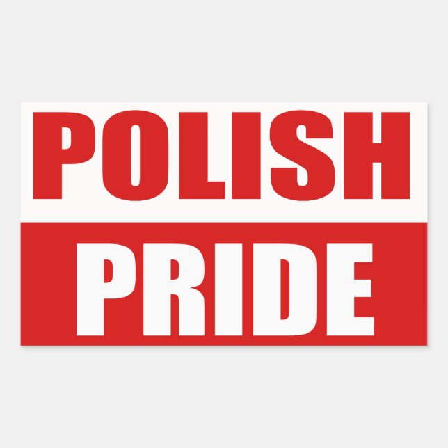 Polnischer Stolz Rechteckiger Aufkleber (Vorderseite)