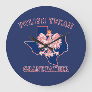 Polnischer Texanischer Großvater Große Wanduhr