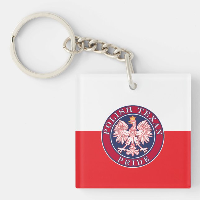 Polnischer Texanstolz Schlüsselanhänger (Vorderseite)