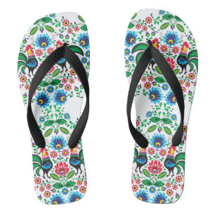 Polnischer traditioneller Ornament High-Top Sneake Flip Flops