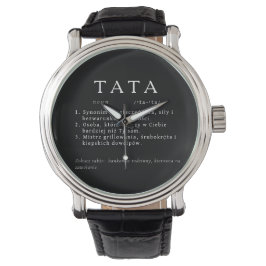 Polnischer Vater - Geschenk für TATA - Schwarz Armbanduhr