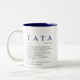 Polnischer Vater - Geschenk - TATA - Definition Zweifarbige Tasse
