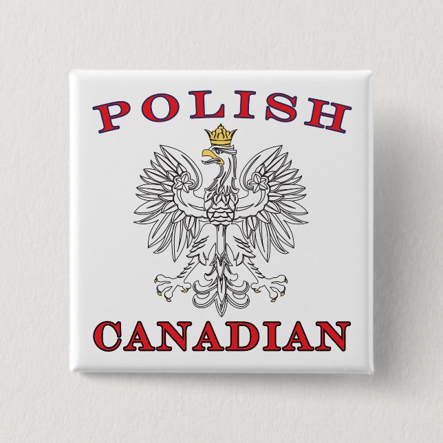 Polnischer Weißadler Button (Vorderseite)