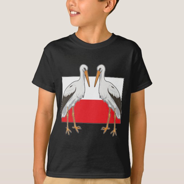 Polnischer Weißstorch T-Shirt (Vorderseite)