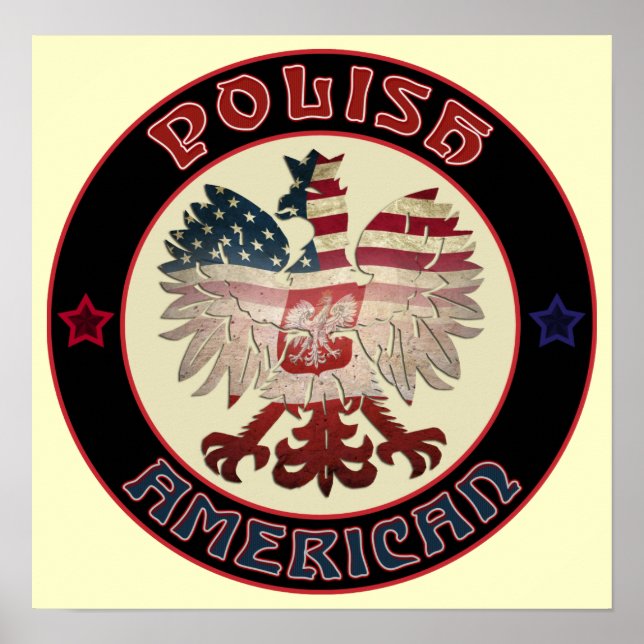 Polnisches amerikanisches Adlerposter Poster (Vorne)