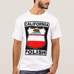 Polnisches amerikanisches Kalifornien-T-Shirt T-Shirt