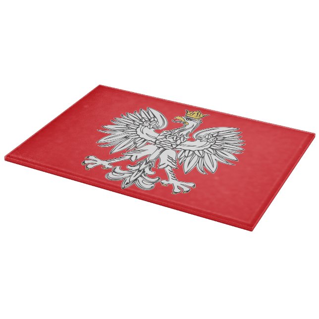 Polnisches Eagle mit Goldkronen-Schneidebrett Schneidebrett (Ecke)