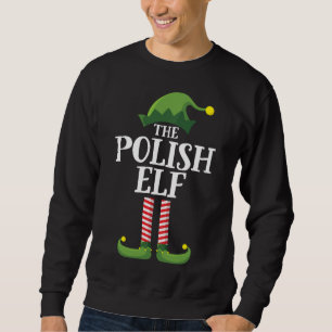 Polnisches Elf Matching Familienweihnachtsfest Par Sweatshirt