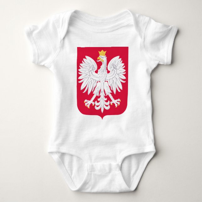 Polnisches Emblem - Polnischer Schild - Polska-Krä Baby Strampler (Vorderseite)