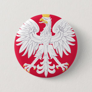 Polnisches Emblem - Polnischer Schild - Polska-Krä Button