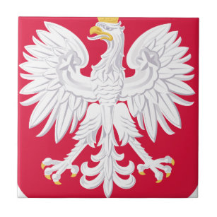 Polnisches Emblem - Polnischer Schild - Polska-Krä Fliese