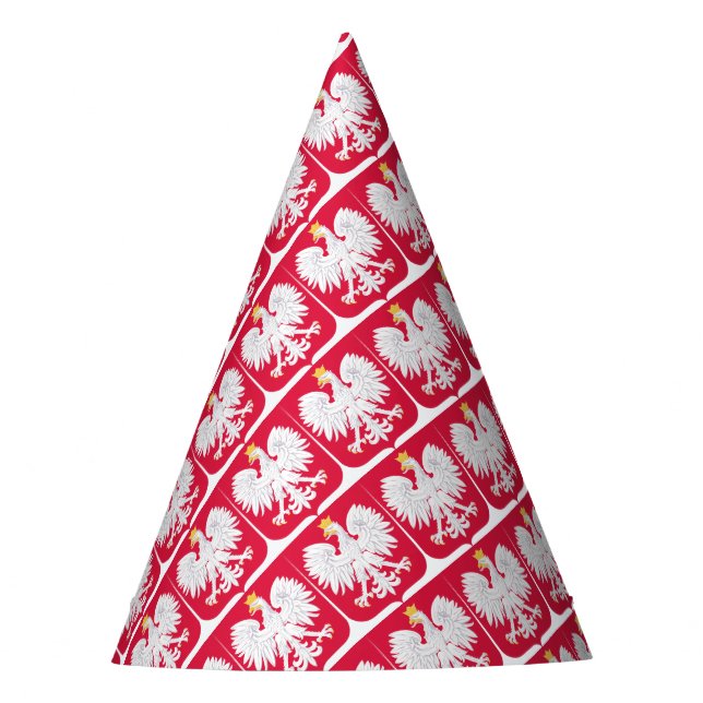 Polnisches Emblem - Polnischer Schild - Polska-Krä Partyhütchen (Vorderseite)