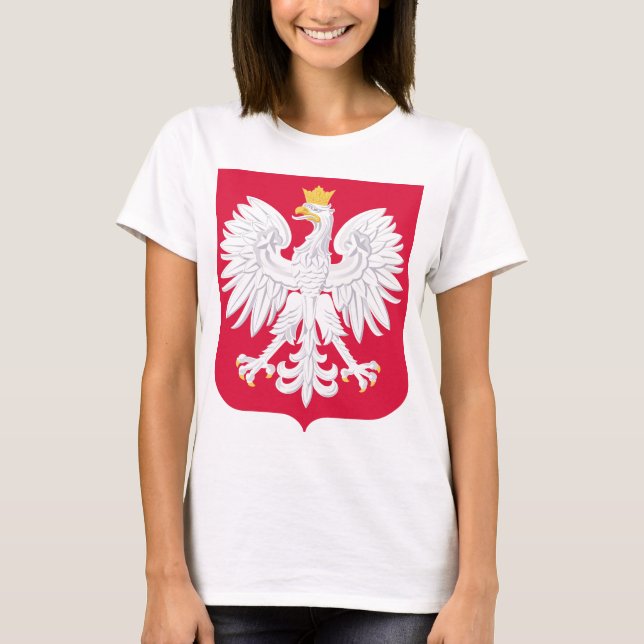 Polnisches Emblem - Polnischer Schild - Polska-Krä T-Shirt (Vorderseite)