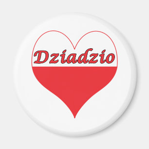 Polnisches Herz Dziadzio Magnet