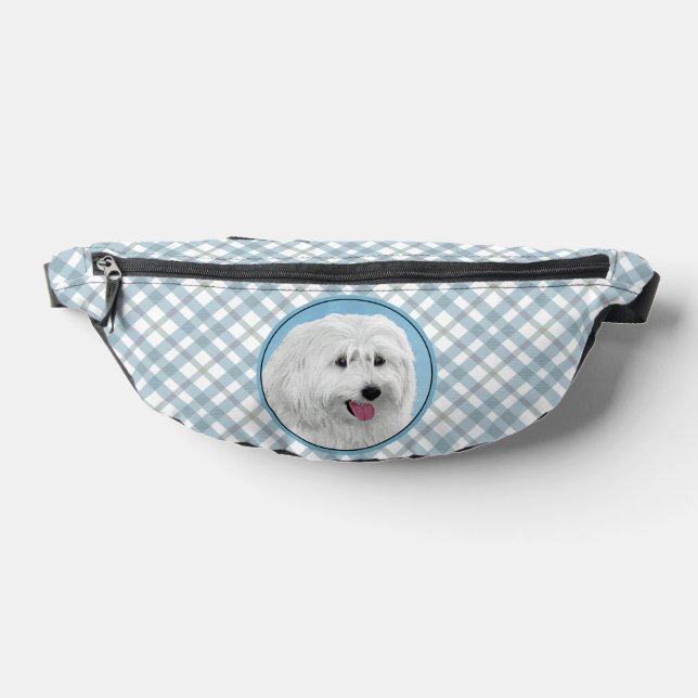Polnisches Lowland Sheepdog Malerei Original Hunde Bauchtasche (Ablage )
