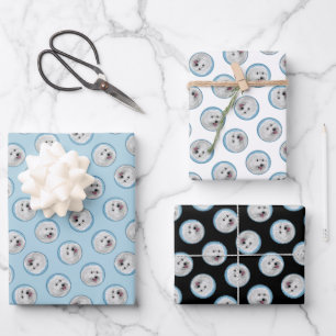 Polnisches Lowland Sheepdog Malerei Original Hunde Geschenkpapier Set