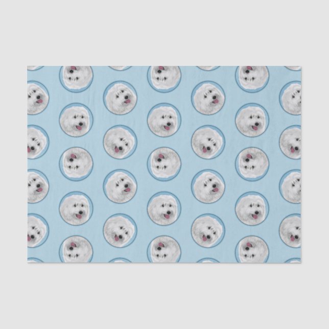 Polnisches Lowland Sheepdog Malerei Original Hunde Seidenpapier (Vorderseite)